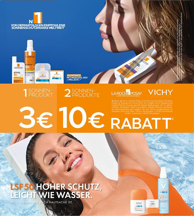 La Roche und Vichy Sonnenaktion
